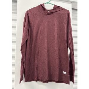 Kinetix Long Sleeve Hoodie Tee T-Shirt Mens M Maroon Wine Red Pullover NWT $85